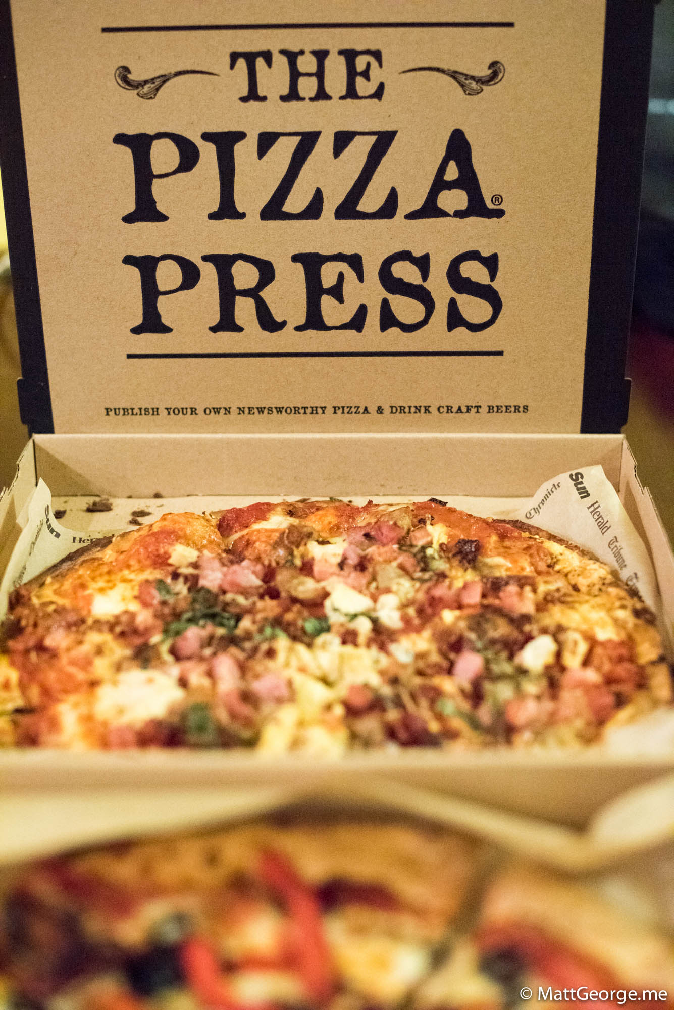 My wife and I order some great pizza from "The Pizza Press" and had it delivered through the app called DoorDash
