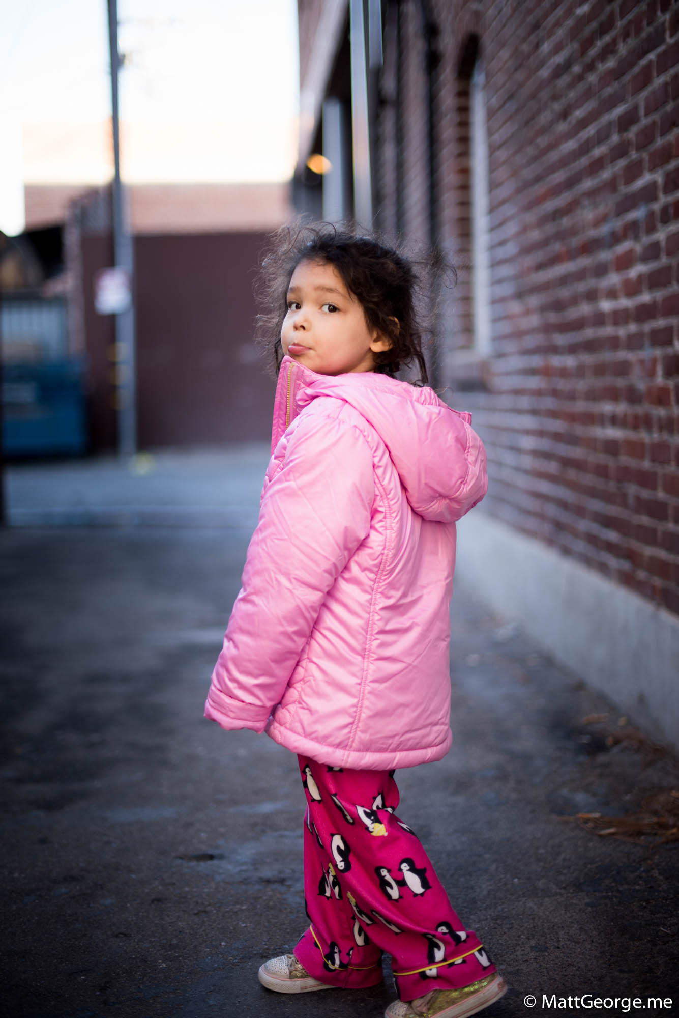 Portrait of Bella in an alley