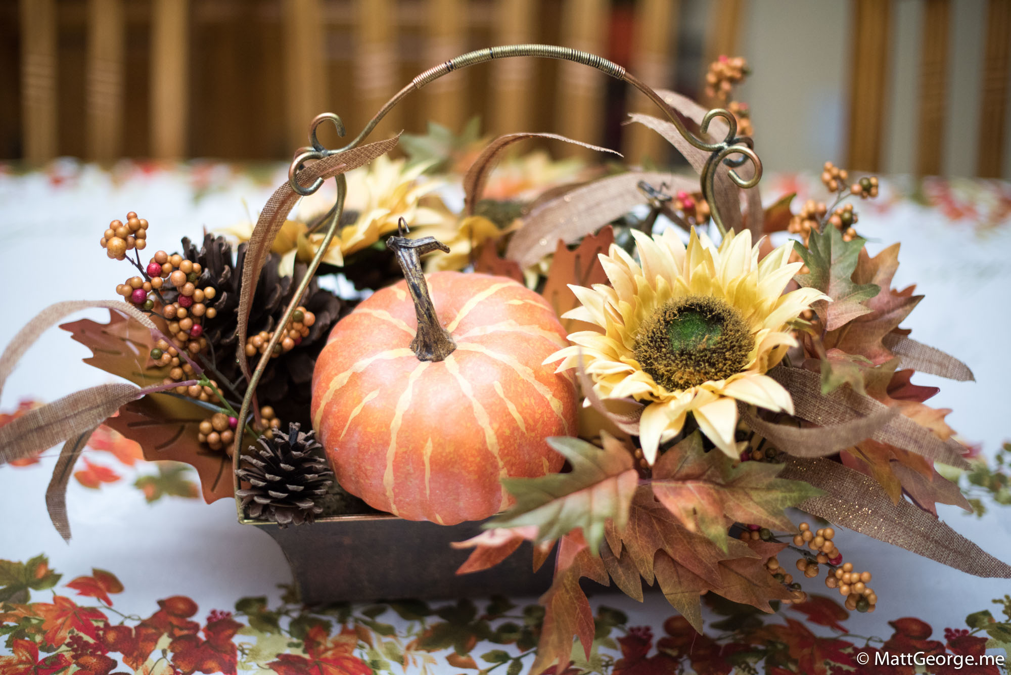 Thanksgiving Harvest Table Center Piece