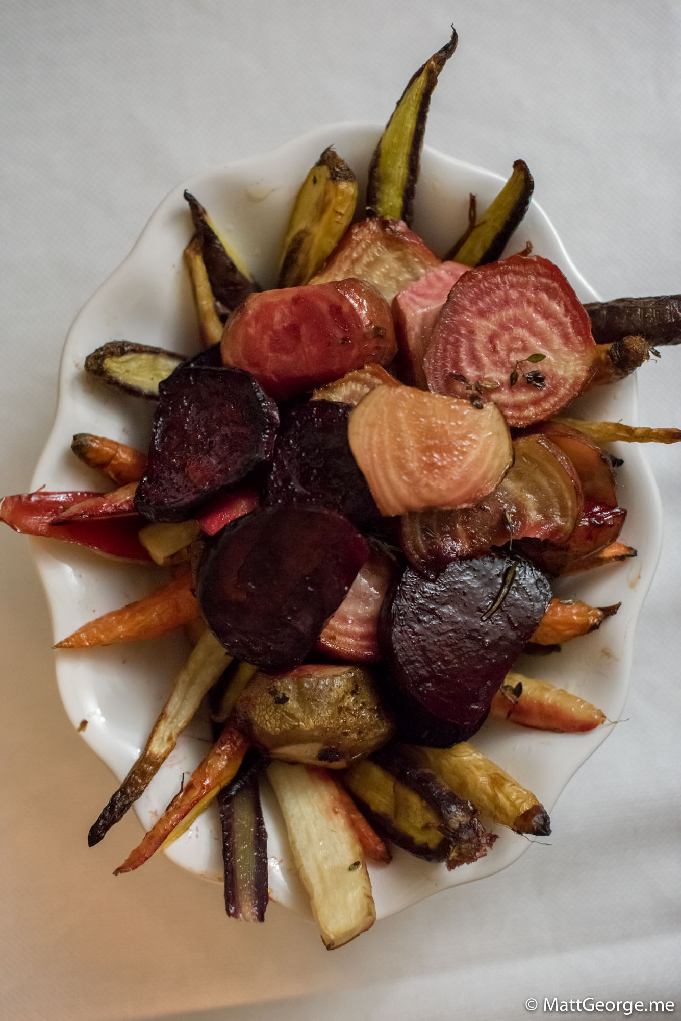 Arranged Cooked Vegetables