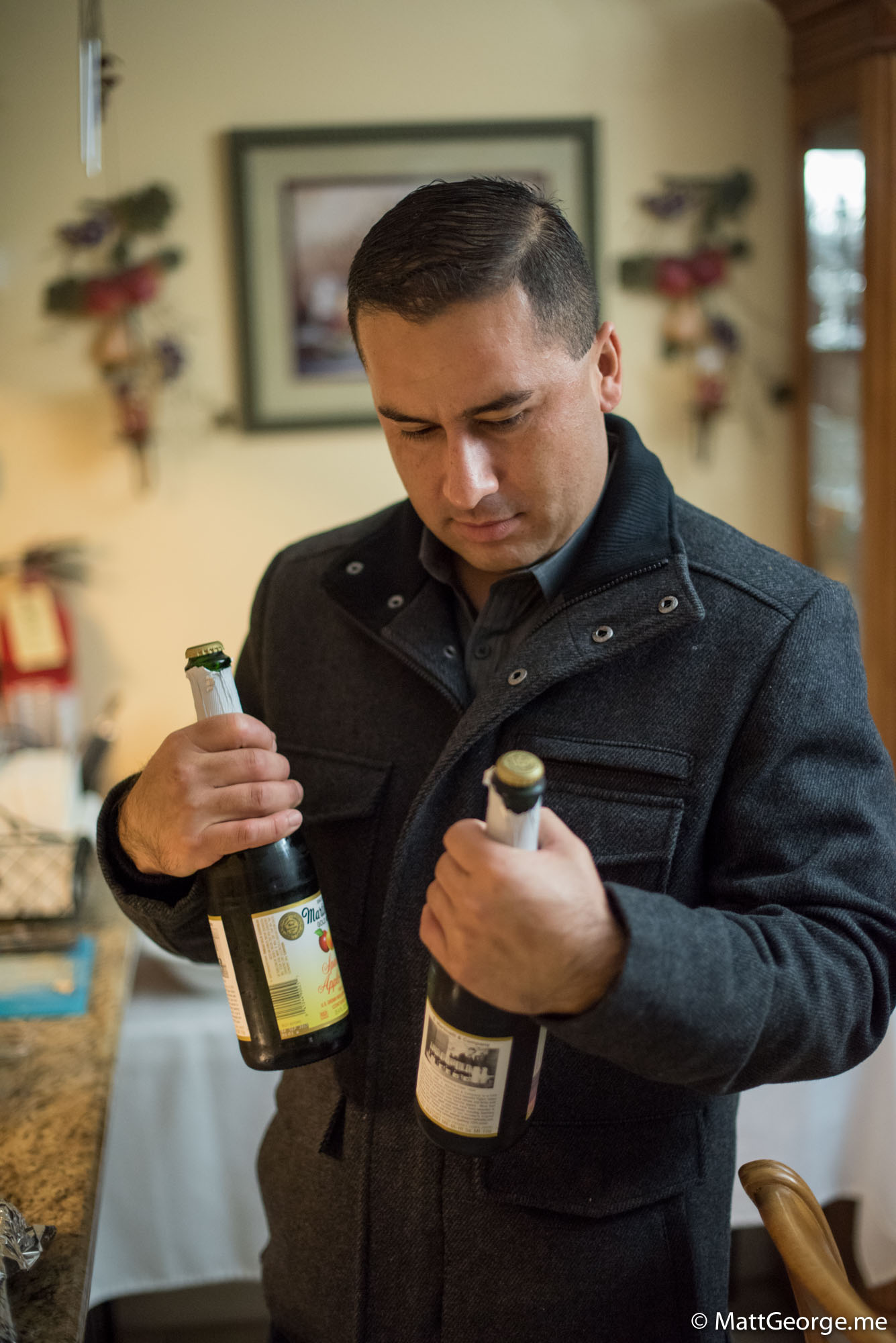 Miguel Looking at the Beverages