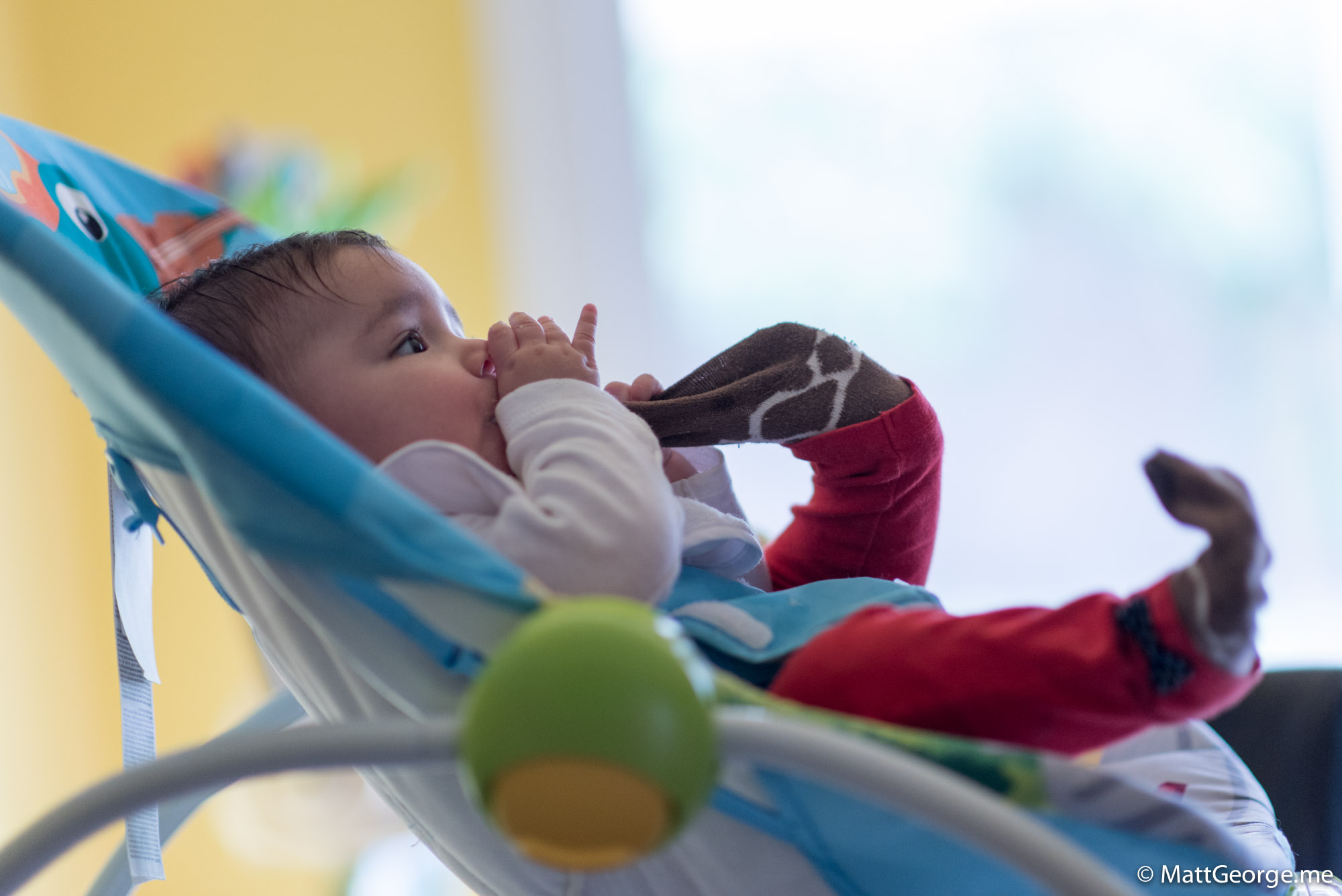 Baby Gianna Eating Her Sock