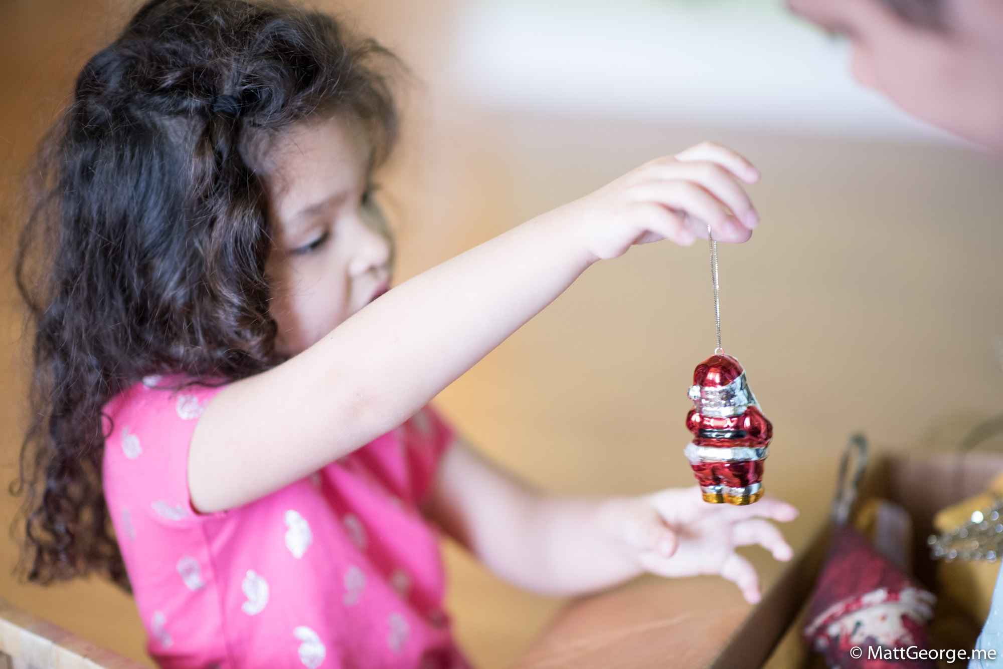 Bella and Her Santa Claus Ornament