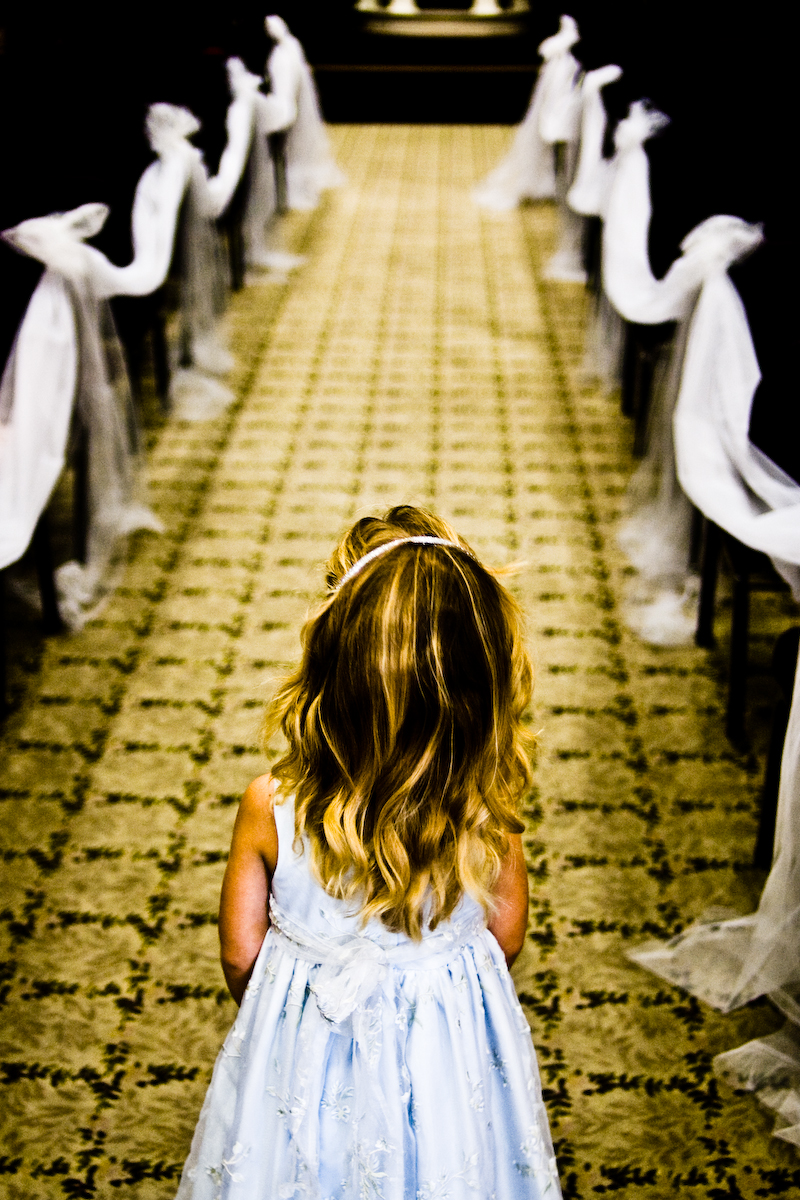 Flower Girl Looking Down Aisle - MattgGeorge.me