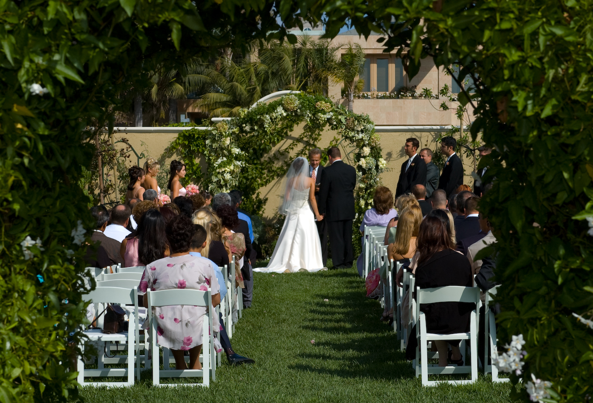 Bride and Groom Framed by Leaves - MattGeorge.me