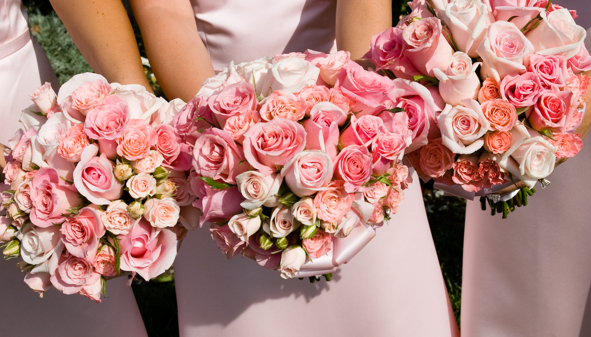 Pink Bridal and Bridesmaids' Bouquet - MattGeorge.me