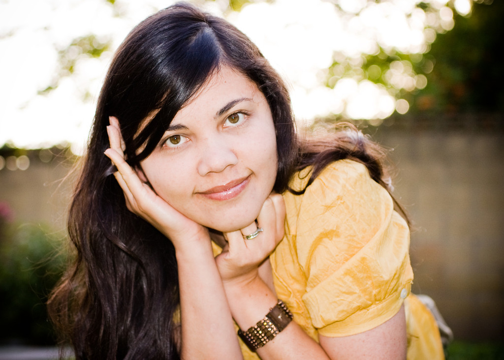 Yellow Shirt on Lady Portrait