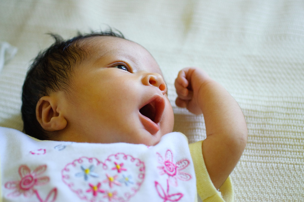 Close-up of Baby Yawning Portrait