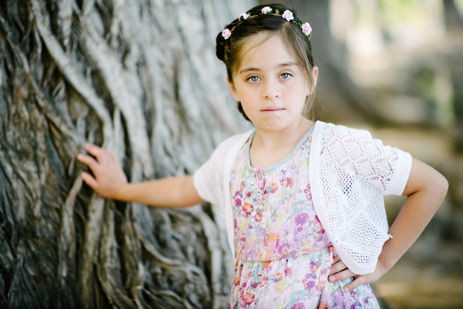 Girl and Big Tree Portrait